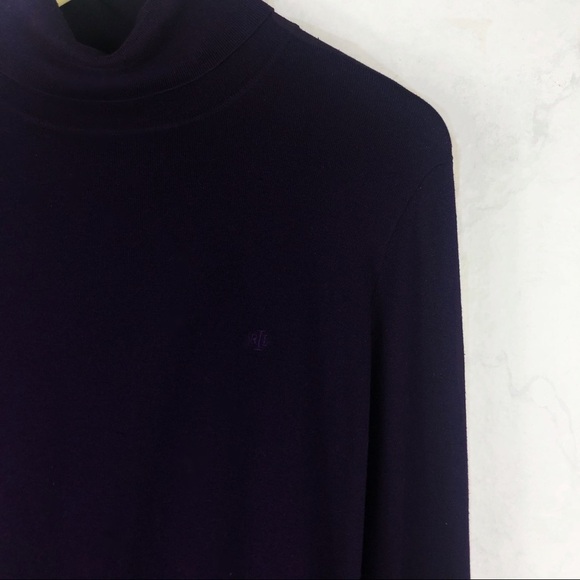 [RL] Purple Turtleneck Sweater - Picture 3 of 3